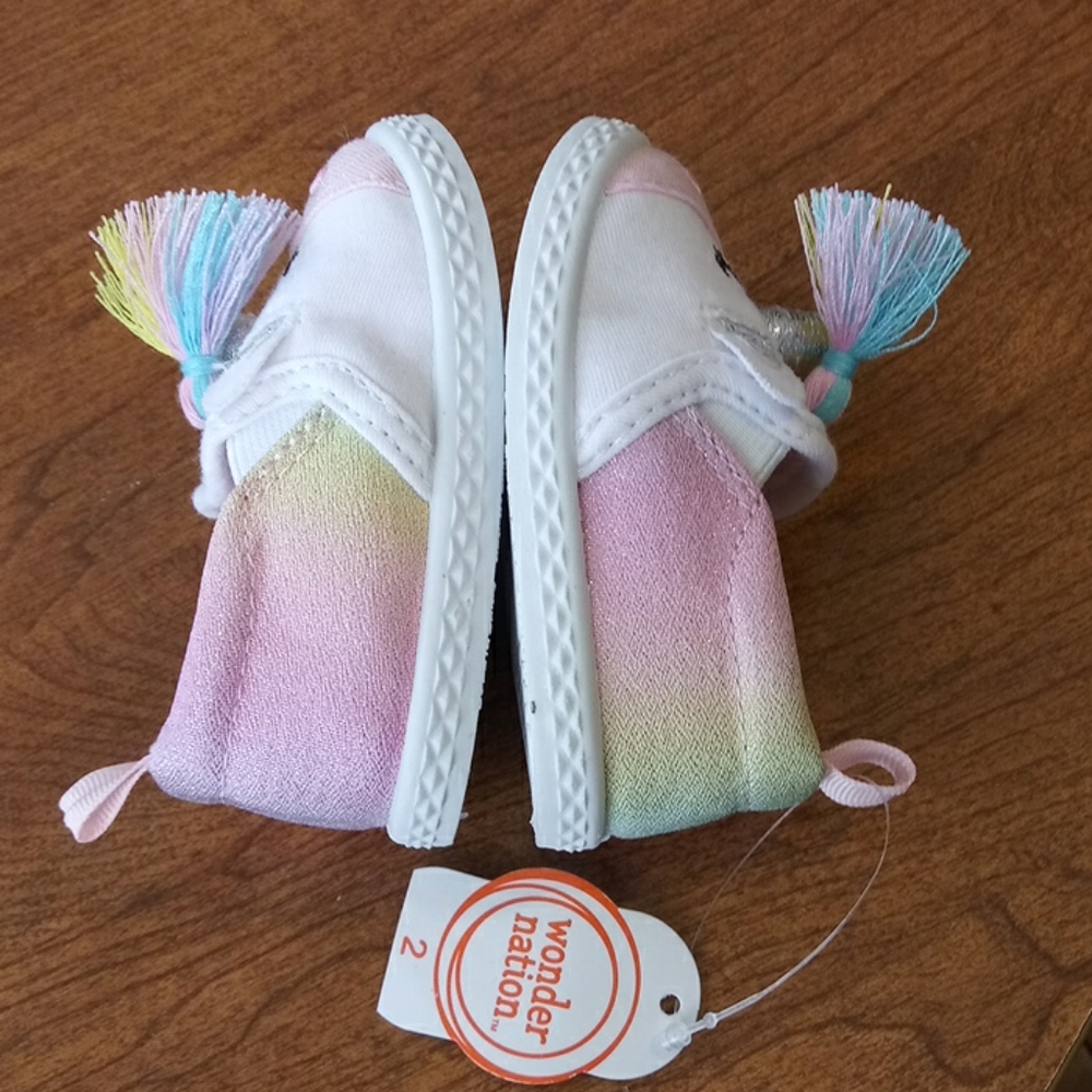 Unicorn girls toddler shoes size 2 - Picture 5 of 6